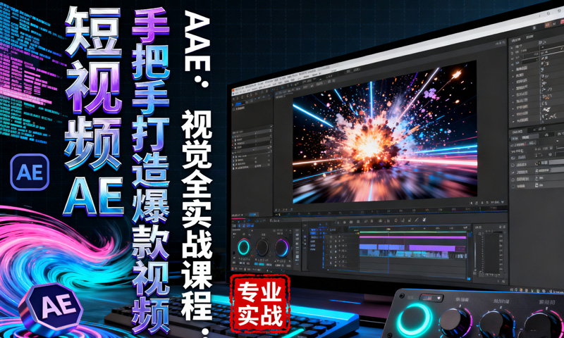 短视频AE视觉全实战课程：手把手打造爆款视频