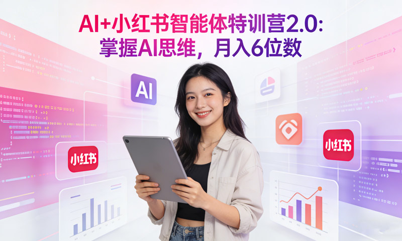 AI+小红书智能体特训营2.0：掌握AI思维，月入6位数