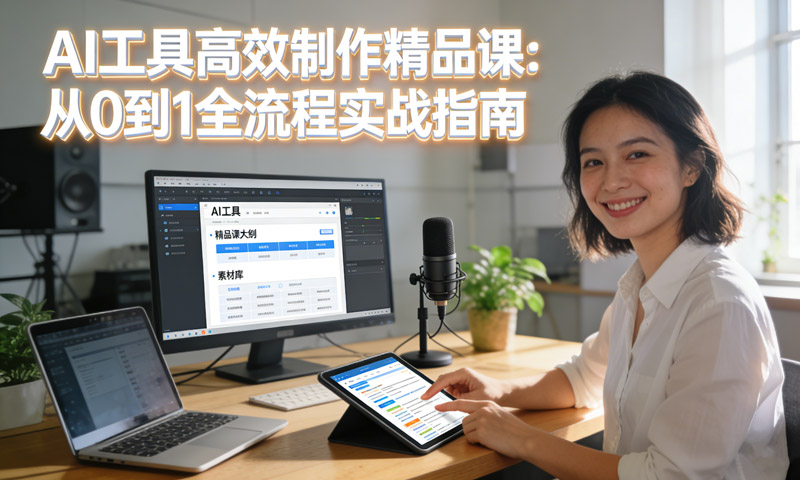 AI工具高效制作精品课：从0到1全流程实战指南