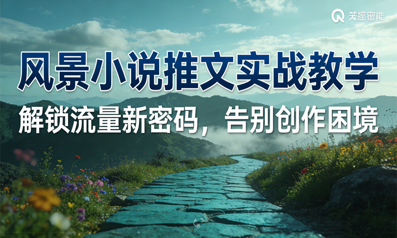 【免费分享】风景小说推文实战教学：解锁流量新密码，告别创作困境