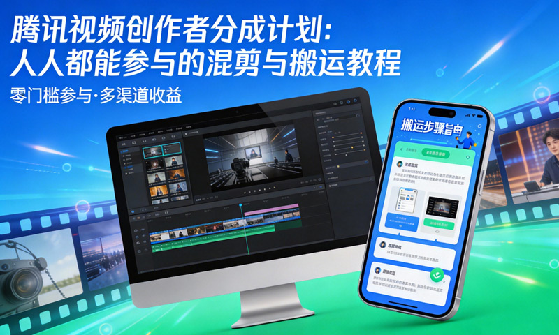 腾讯视频创作者分成计划：人人都能参与的混剪与搬运教程